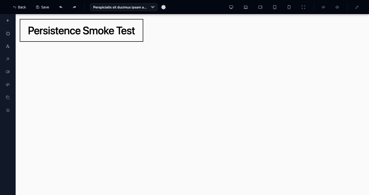 Lettle visual editor with the section sidebar and inline toolbar
